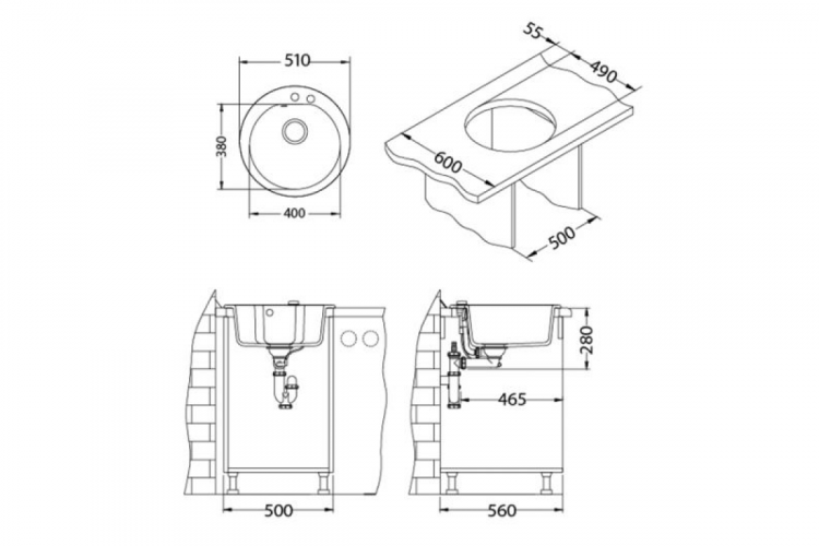 Alveus NIAGARA 10 GRANITAL ARCTIC-G11 кухонная мойка