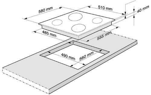 Fornelli PV 6017 DOLCE WH электрическая варочная панель