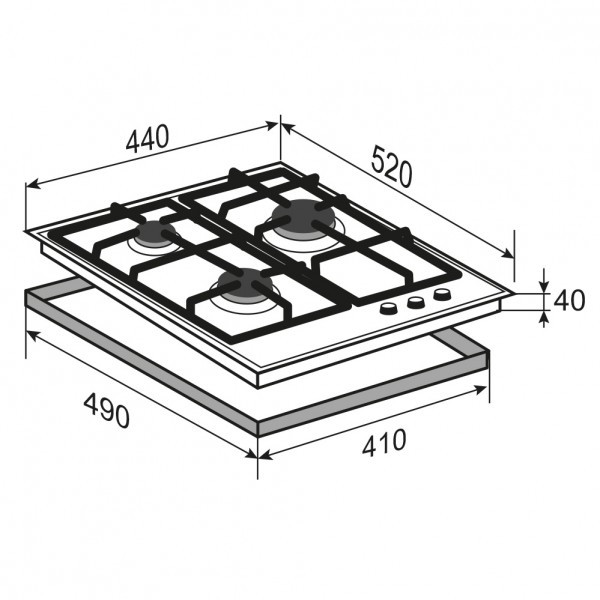 Zigmund & Shtain M 21.4 B газовая варочная поверхность