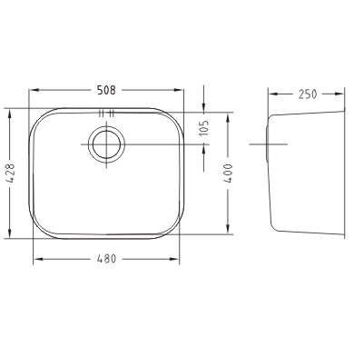 Alveus VARIANT MONARCH-P 10 ANTHRACITE 480X400X180 кухонная мойка