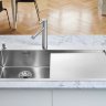 Blanco CLARON 5S-IF/А чаша слева нерж. сталь зеркальная полировка с клапаном-автоматом 521626 мойка