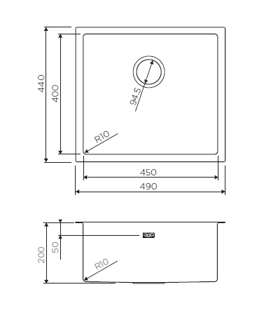 Omoikiri Taki 49-U/IF-GB нерж.сталь/графит мойка