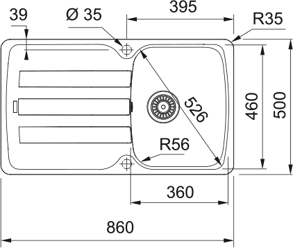 Franke AZG 611-86 бежевый мойка