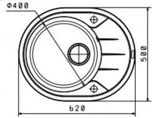 Florentina Родос-620 антрацит мойка накладная