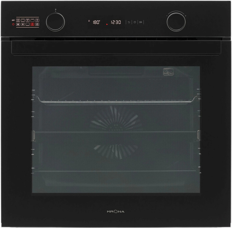 Krona steel NERO max 60 BL/BL электрический духовой шкаф