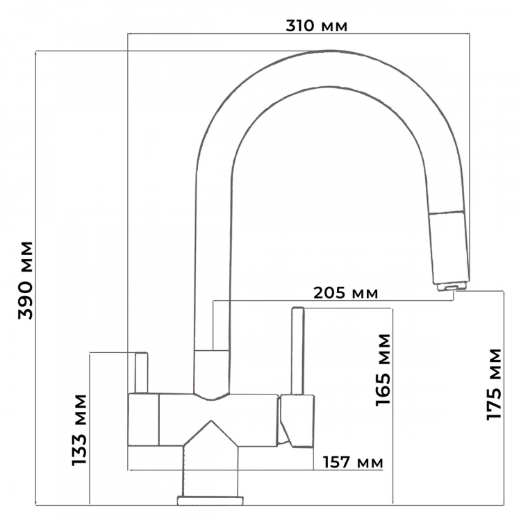 TopZero TPZ 304 INOX смеситель