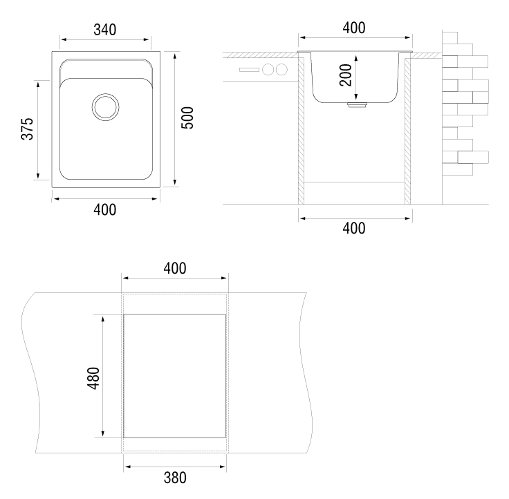 TopZero Bonnie 400.500-10 Cosmos мойка гранит
