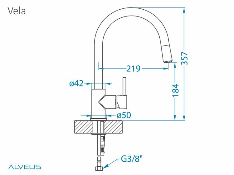 Alveus VELA - P CHR смеситель