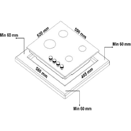 Zigmund & Shtain M 21.6 W газовая варочная поверхность