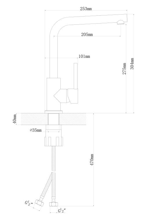 Florentina Дельта серый шелк смеситель
