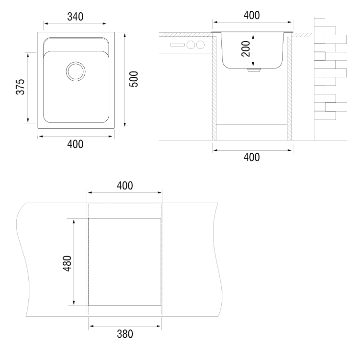 TopZero Bonnie 400.500-38 Ground мойка гранитная