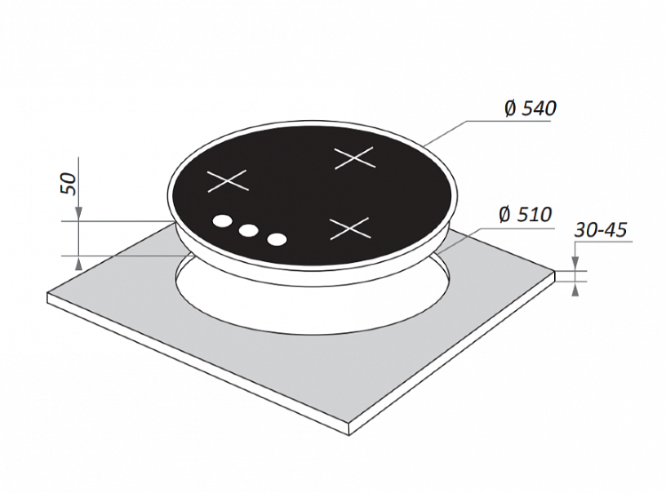 Maunfeld EGHG.43.23CB/G варочная панель газовая