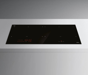 Falmec PIANO INDUZIONE BLACK MATT 88x40 Panoramic (белая иконография) индукционная варочная панель