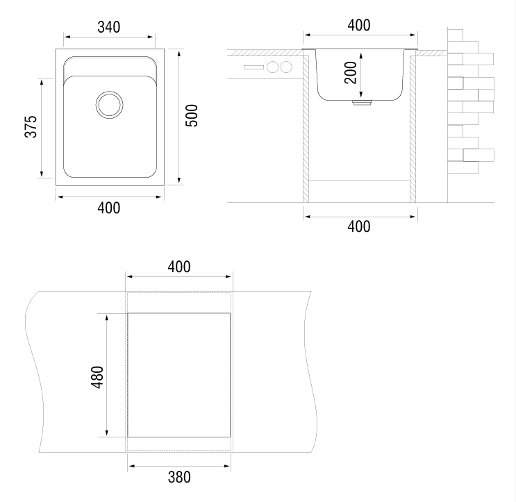 TopZero Bonnie 400.500-47 Smoke мойка гранит