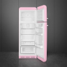 Smeg FAB30RPK5 отдельностоящий двухдверный холодильник стиль 50-х годов 60 см розовый