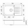 Alveus VITRO 20 RAL9005-90 (черная)780X430 кухонная мойка