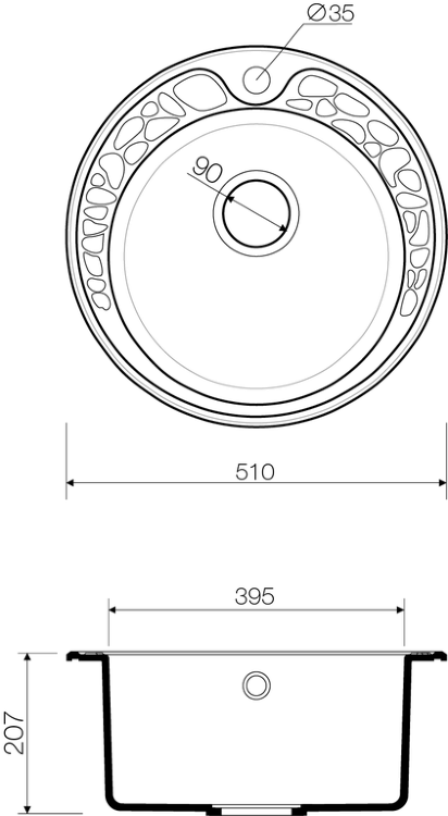 Omoikiri Tovada 51-BE Artgranit/ваниль мойка