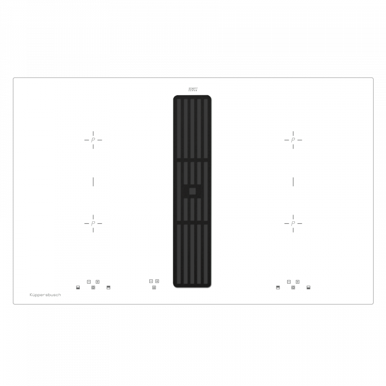 Kuppersbusch KMI 8500.0 WR Black Velvet индукционная варочная панель со встроенной вытяжкой
