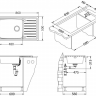 Alveus GALEO 30 SAT 90 FI 860X500кухонная мойка