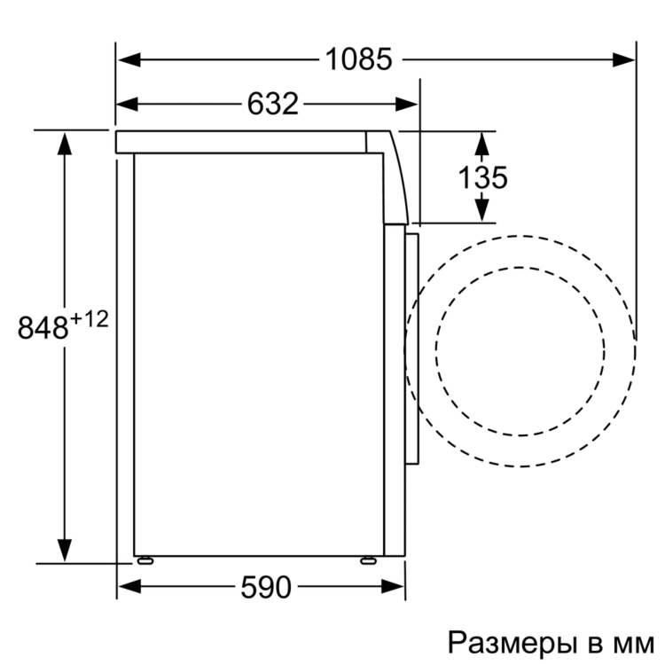 Bosch WAX32EH1OE отдельностоящая стиральная машина