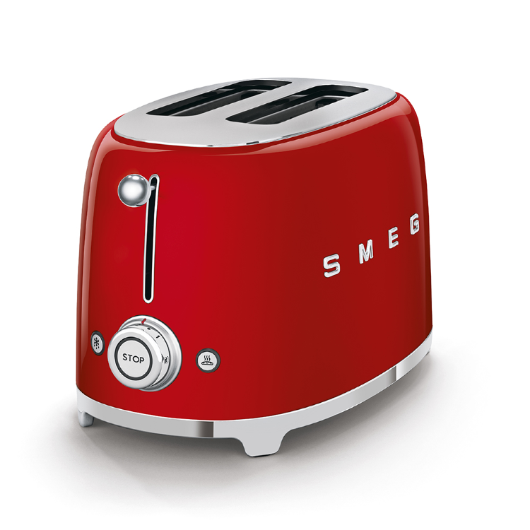 Smeg TSF01RDEU тостер на 2 ломтика красный