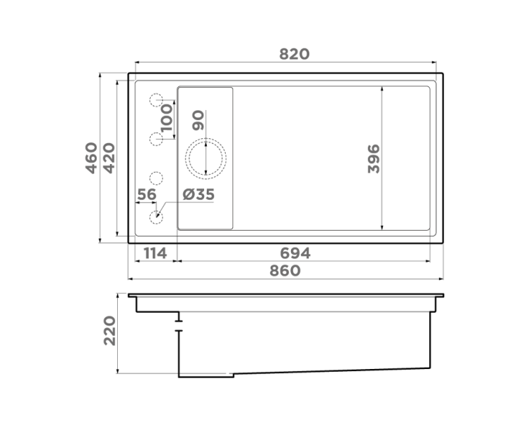 Omoikiri Kinaru 86-U/I CN Artceramic/canyon мойка