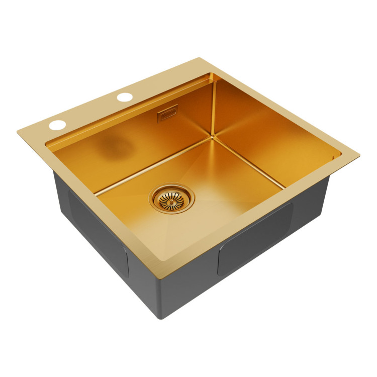 Paulmark KRONER-PRO 51 брашированное золото мойка