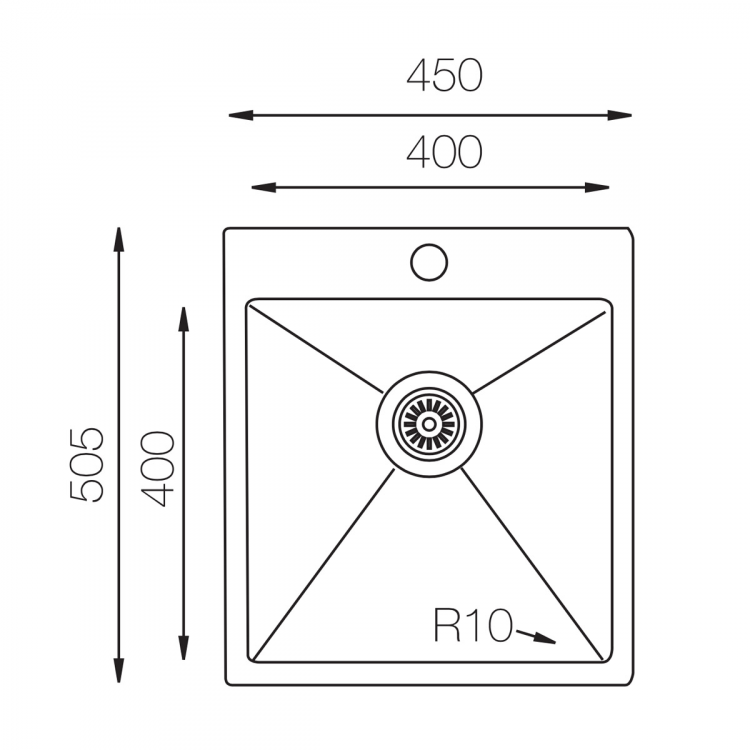 TopZero TNL 450.505 12K кухонная мойка