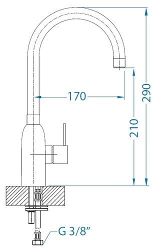 Alveus GENESIS GM 120 CHR AQ смеситель