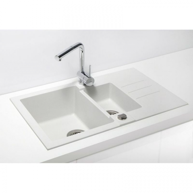 Alveus ROCK 70 GRANITAL ARCTIC-G11 780x480x180 1+1/2 кухонная мойка