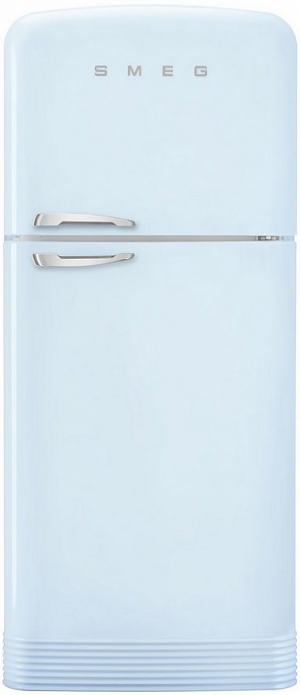 Smeg FAB50RPB5 отдельностоящий двухдверный холодильник пастельный голубой