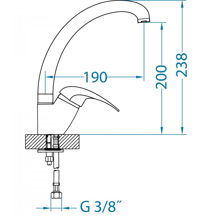 Alveus GENESIS GM 130 CHR AQ смеситель