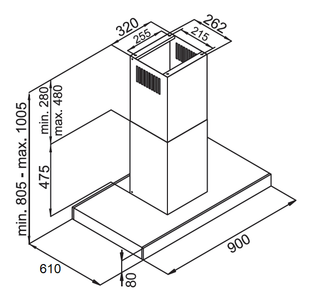 Kuppersberg DUDL 8 X островная вытяжка