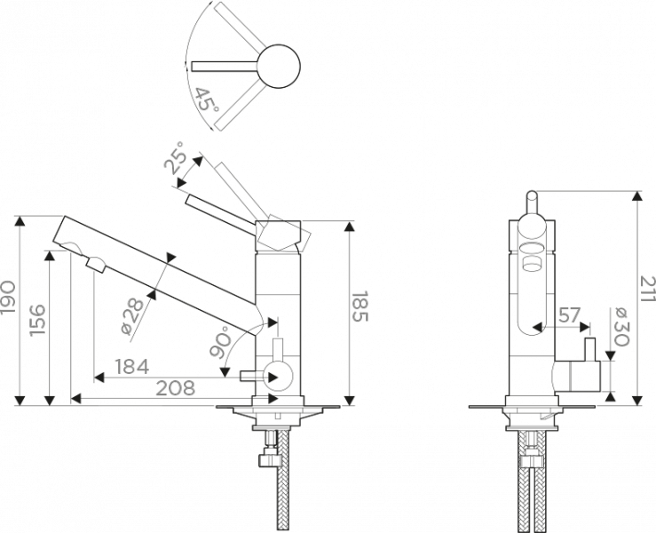 Omoikiri Tonami-PA латунь/гранит/пастила смеситель
