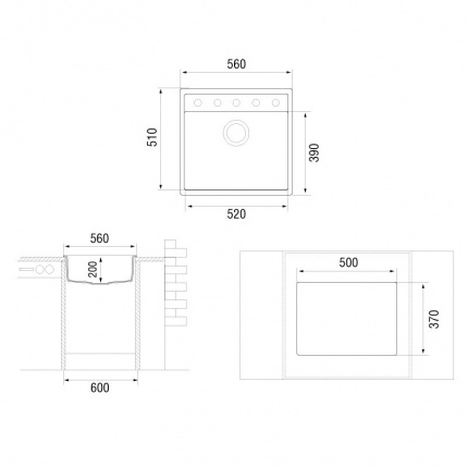 TopZero Georgia 560.510-10 Cosmos мойка гранит