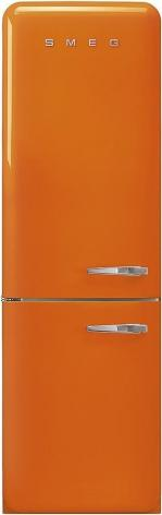 Smeg FAB32LOR5 отдельностоящий двухдверный холодильник стиль 50-х годов 60 см оранжевый No-Frost