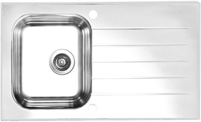 Alveus GLASSIX 10 RAL9005-90 (белый цвет) 860X5001X кухонная мойка