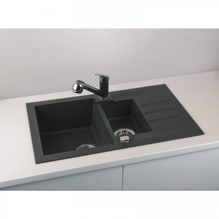 Alveus ROCK 70 GRANITAL CARBON-G91 780x480x180 1+1/2 кухонная мойка