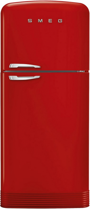 Smeg FAB50RRD5 отдельностоящий двухдверный холодильник красный