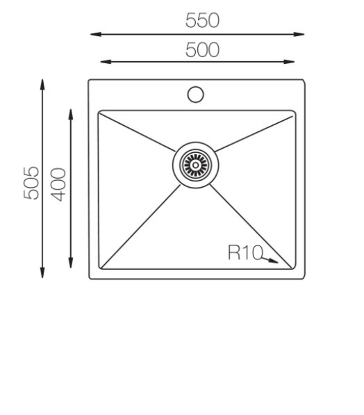 TopZero TNL 550.505 12K кухонная мойка