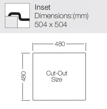TopZero ME500.500.GT10K, нержавеющая сталь кухонная мойка