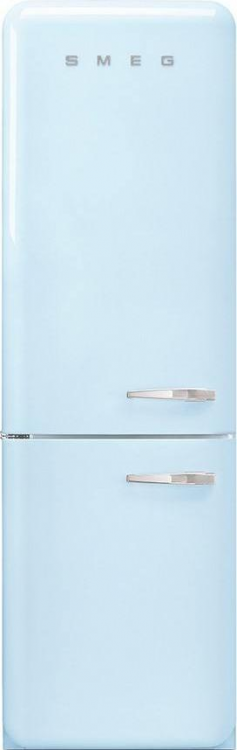 Smeg FAB32LPB5 отдельностоящий двухдверный холодильник стиль 50-х годов 60 см голубой No-frost