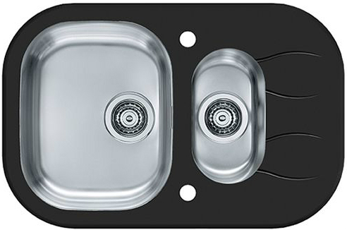 Alveus WAVE 30 черный 760X5001+1/2 кухонная мойка