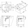 Alveus WAVE 30 черный 760X5001+1/2 кухонная мойка
