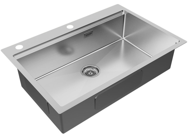 Paulmark KRONER-PRO 75 брашированная нерж. cталь мойка