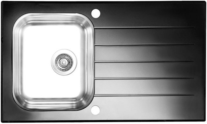 Alveus GLASSIX 10 RAL9005-90 (черный цвет) 860X5001X кухонная мойка