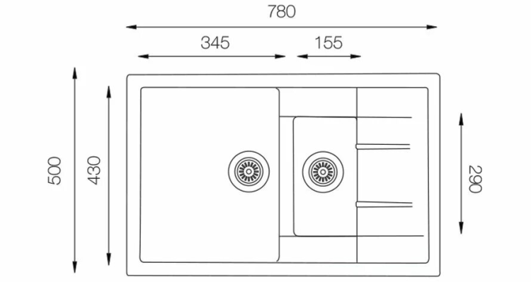 TopZero Valentina 780.500 15-07 мойка