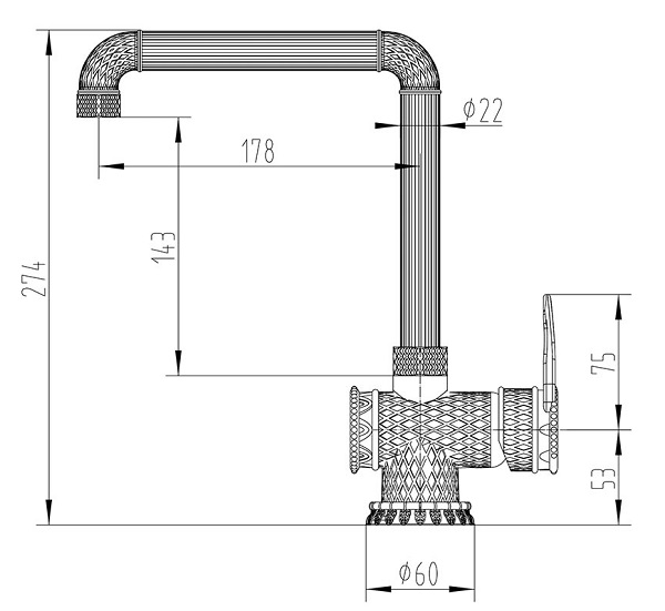 Zorg A 418 K-BR LOFT смеситель