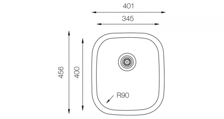 TopZero UNP345.GT10K мойка нержавеющая сталь