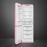 Smeg FAB32LPK5 отдельностоящий двухдверный холодильник стиль 50-х годов 60 см розовый No-frost